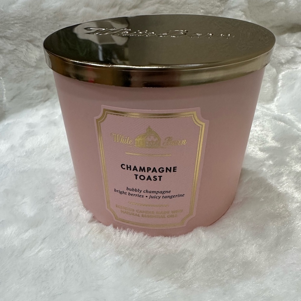Bath & Body Works White Barn Champagne Toast Large 3 Wick Candle 14.5 oz NEW